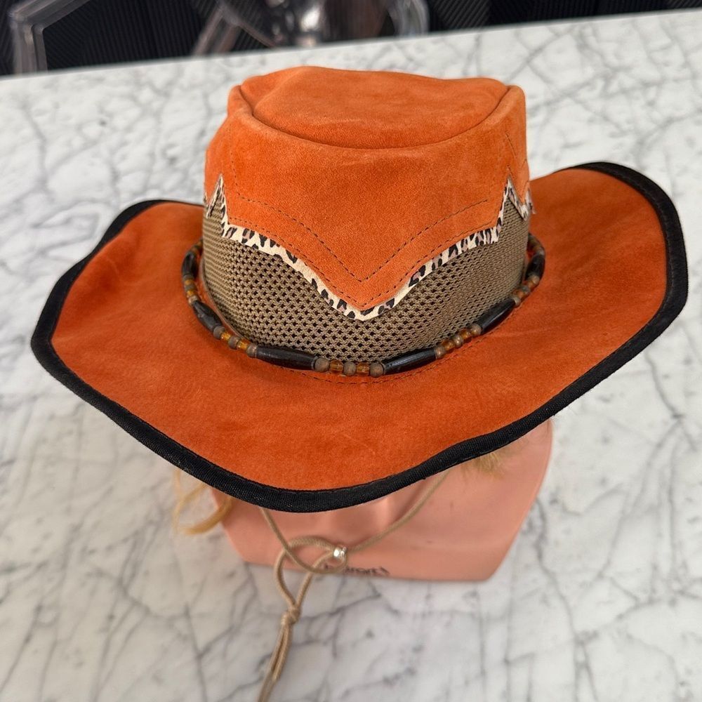 Head N Home Unisex Hat Sz S Orange Brown Enhanced Mesh Collection